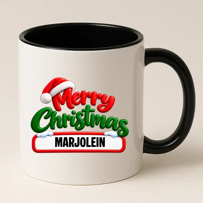 Merry Christmas Mok met Naam – Persoonlijke Kerstmok