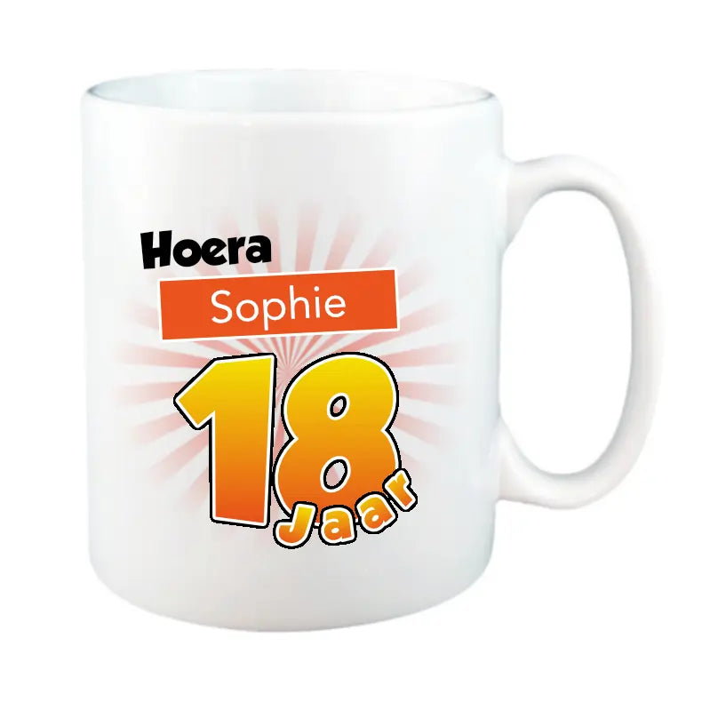 Mok 18 Jaar met Naam en Leeftijd