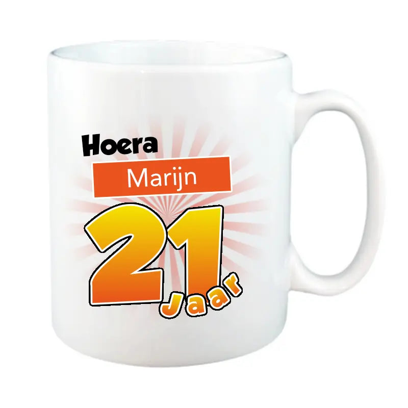 Mok 21 Jaar met Naam en Leeftijd