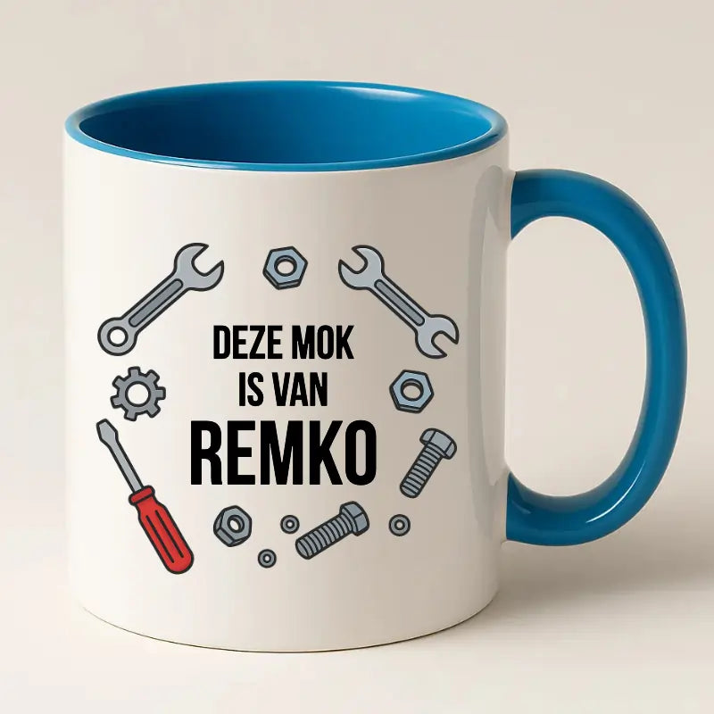 Mok voor Automonteur met naam