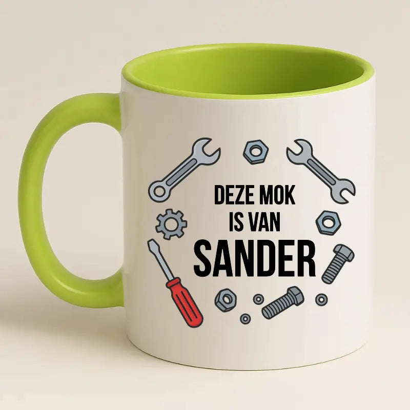 Mok voor Automonteur met naam