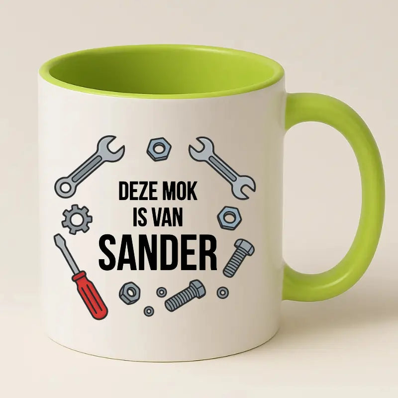 Mok voor Automonteur met naam