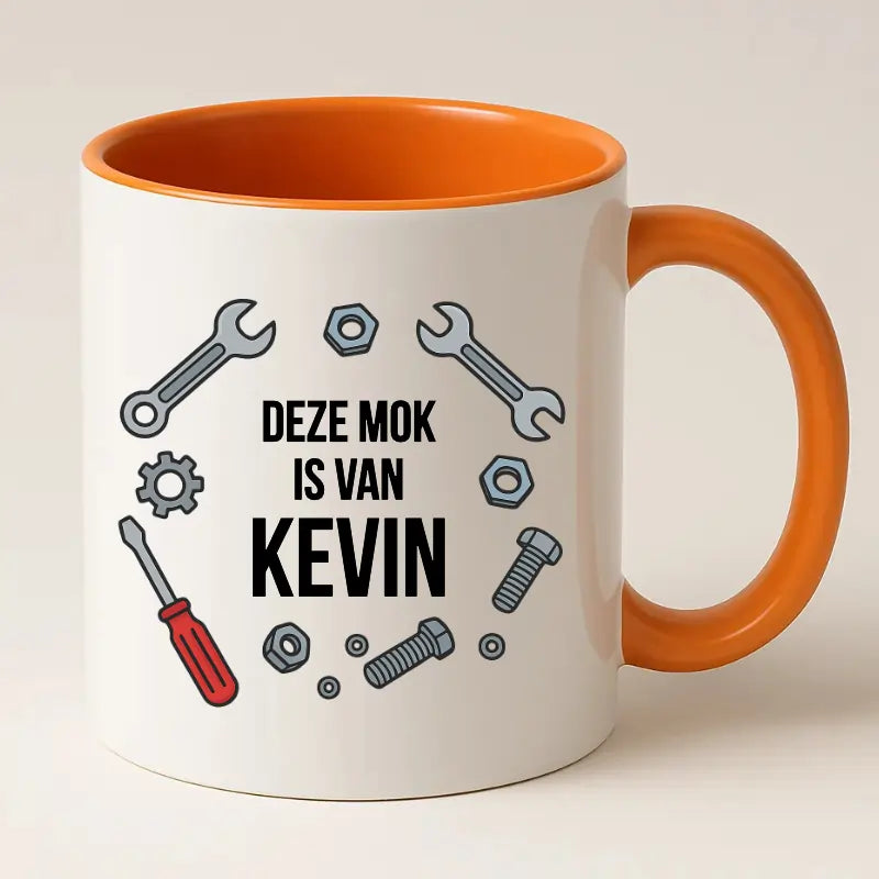 Mok voor Automonteur met naam