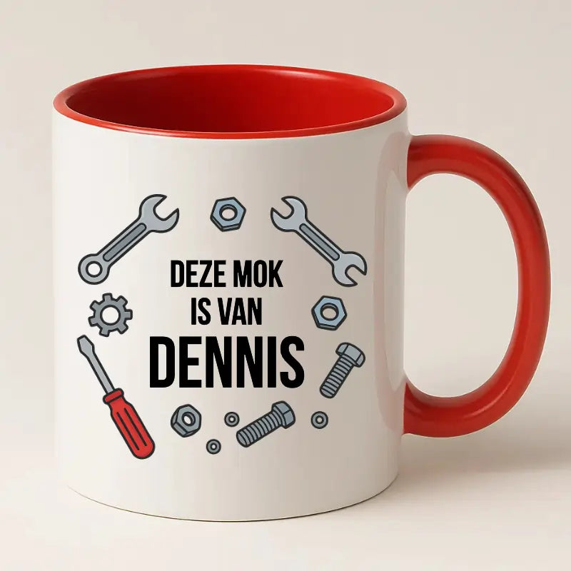 Mok voor Automonteur met naam