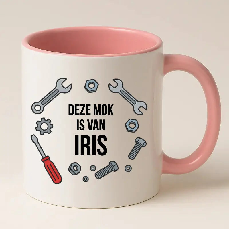 Mok voor Automonteur met naam