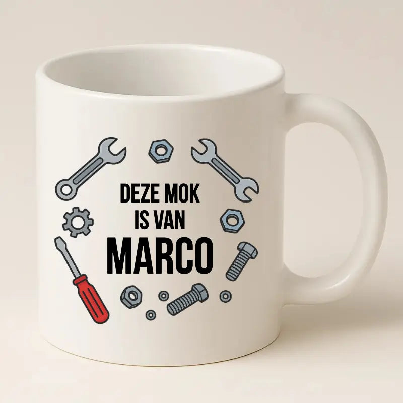 Mok voor Automonteur met naam