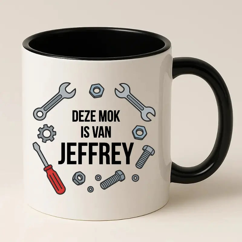 Mok voor Automonteur met naam