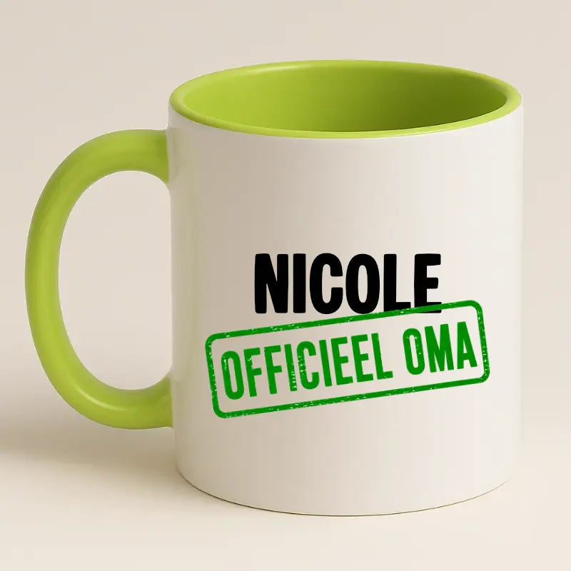 Officieel Oma Mok met Naam - Stempel
