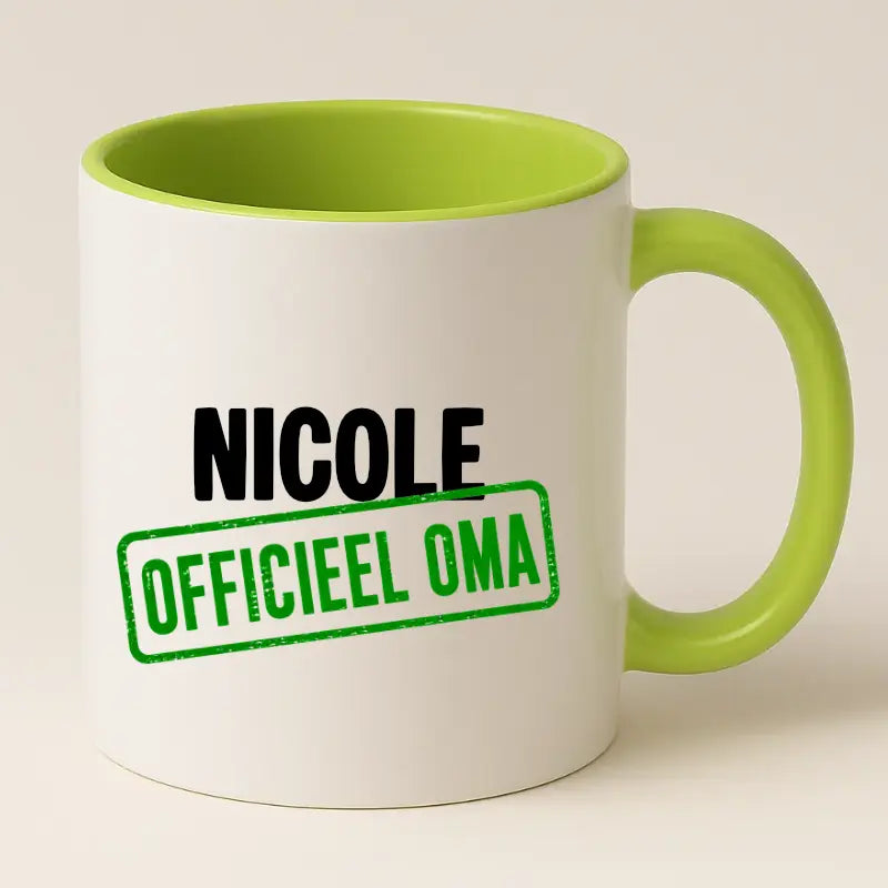 Officieel Oma Mok met Naam - Stempel
