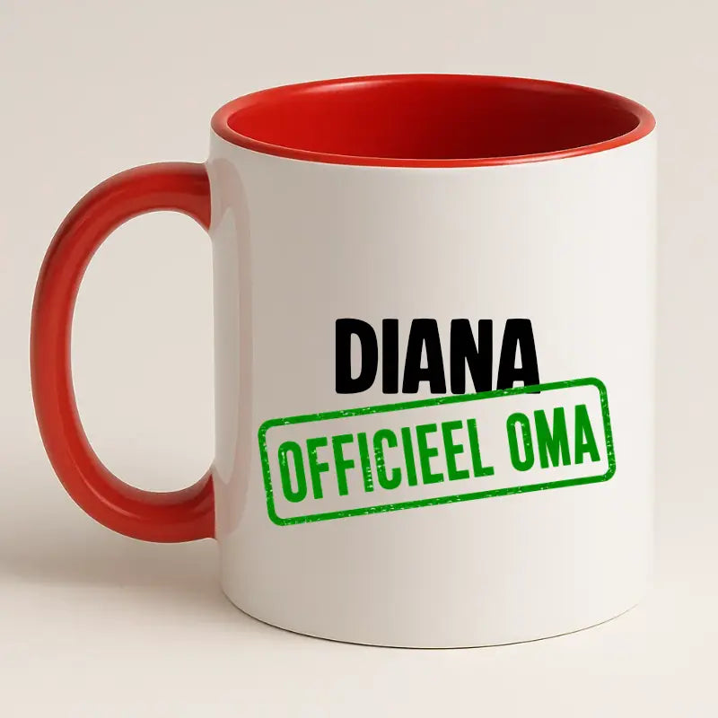 Officieel Oma Mok met Naam - Stempel