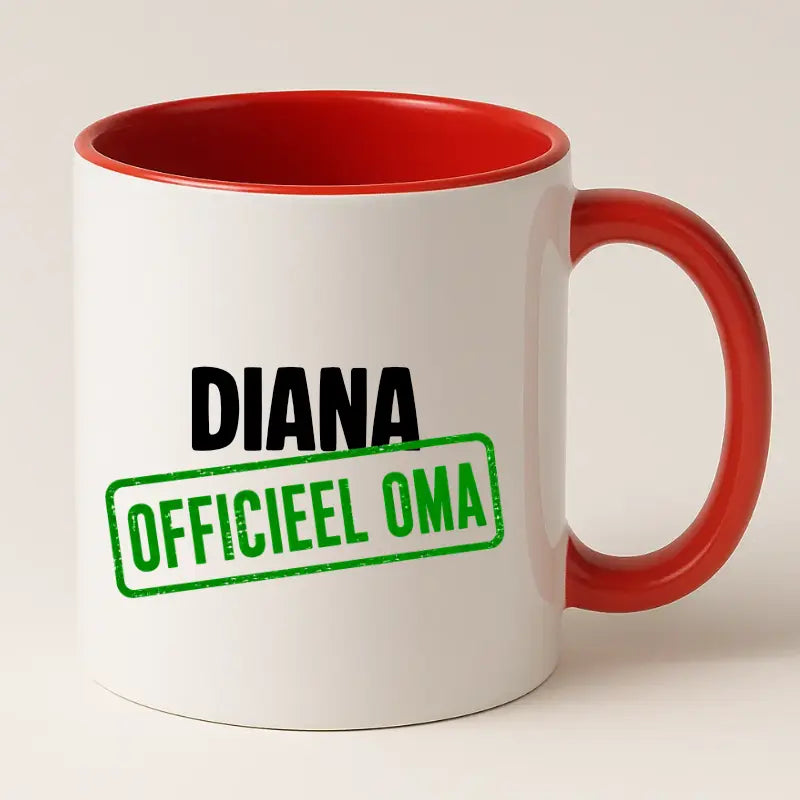Officieel Oma Mok met Naam - Stempel