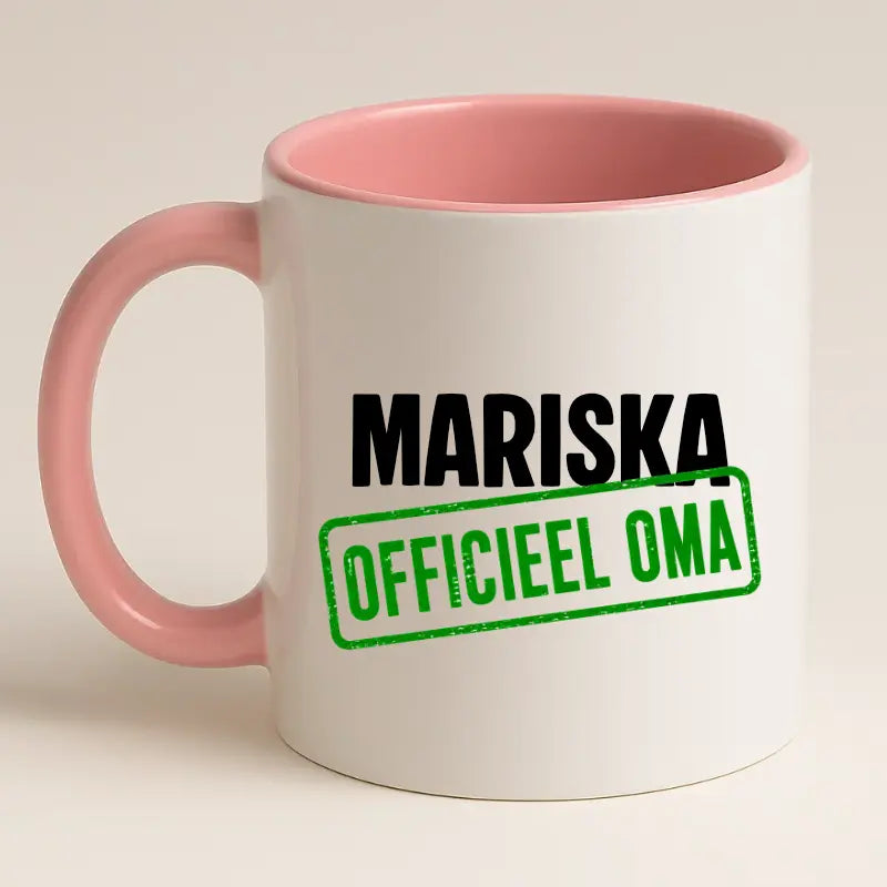 Officieel Oma Mok met Naam - Stempel