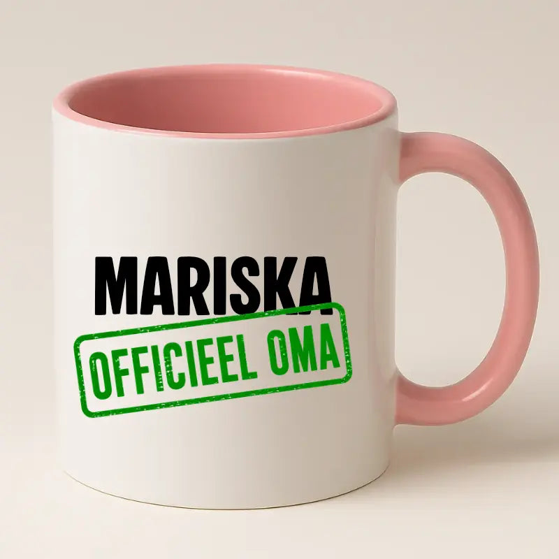 Officieel Oma Mok met Naam - Stempel