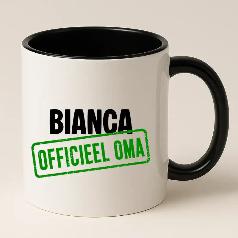 Officieel Oma Mok met Naam - Stempel