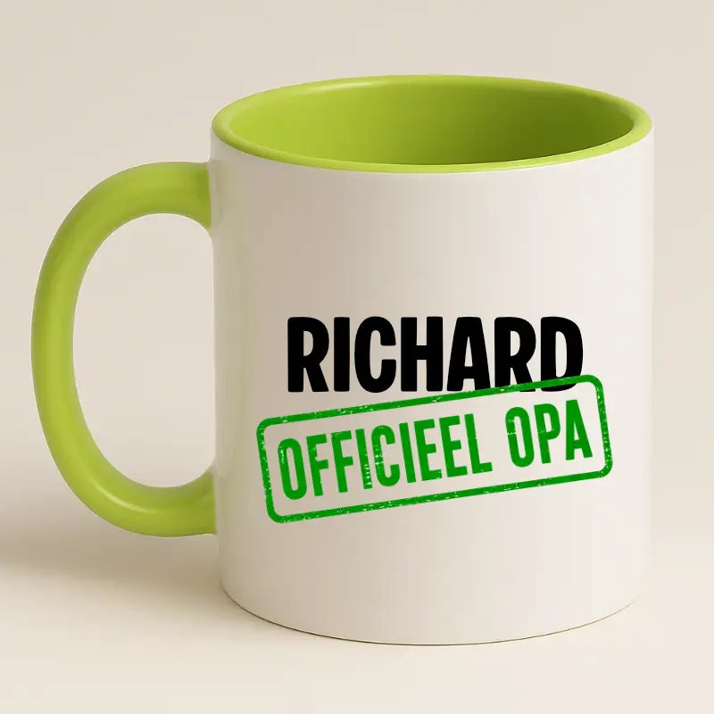Officieel Opa Mok met Naam - Stempel