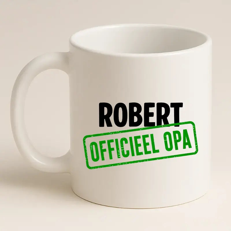 Officieel Opa Mok met Naam - Stempel