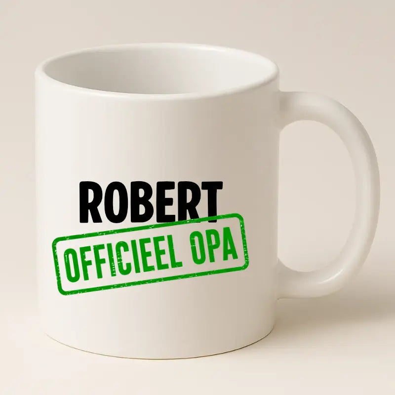 Officieel Opa Mok met Naam - Stempel