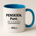 Pensioen. Punt. Tijd om te Genieten Mok met Naam