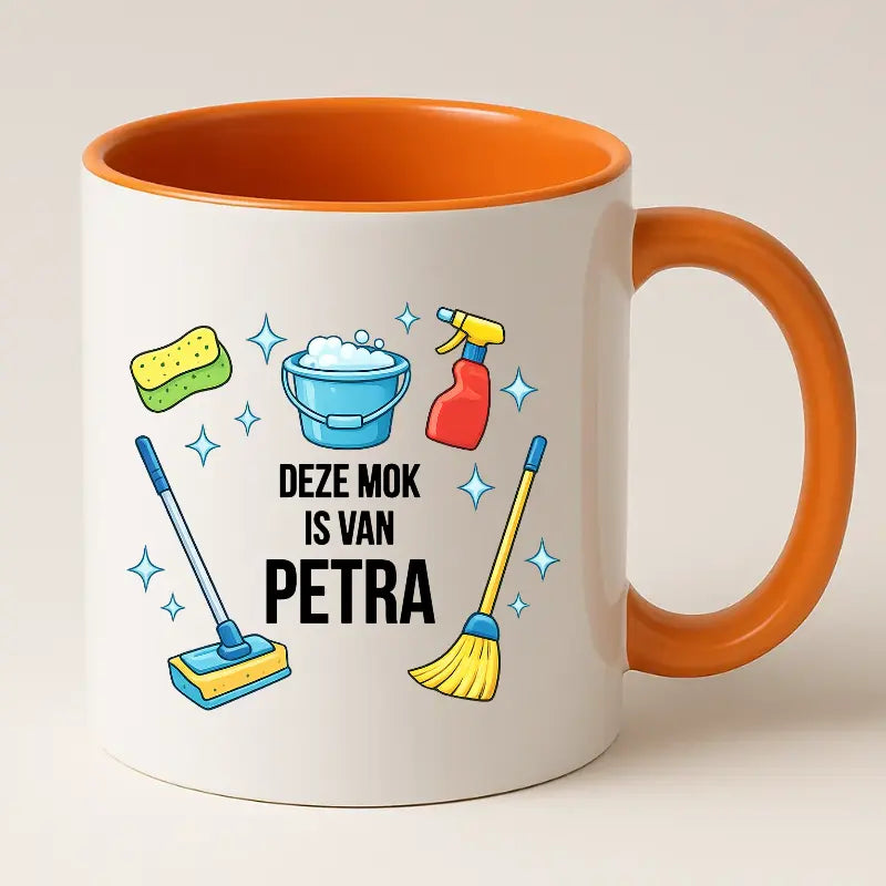 Schoonmaak Mok met Naam