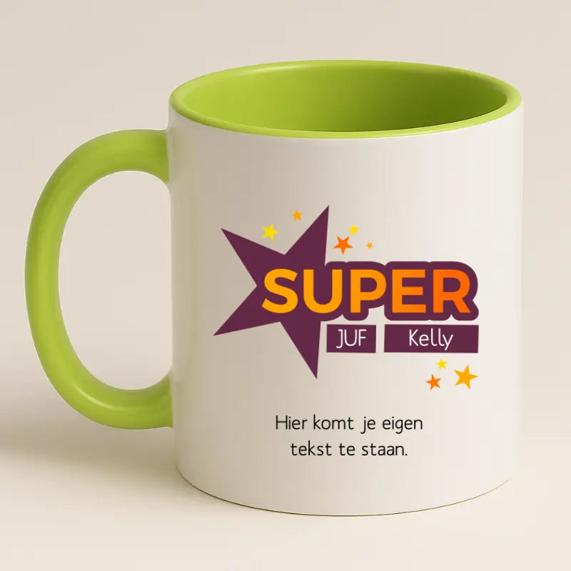 Super Juf Mok met Naam