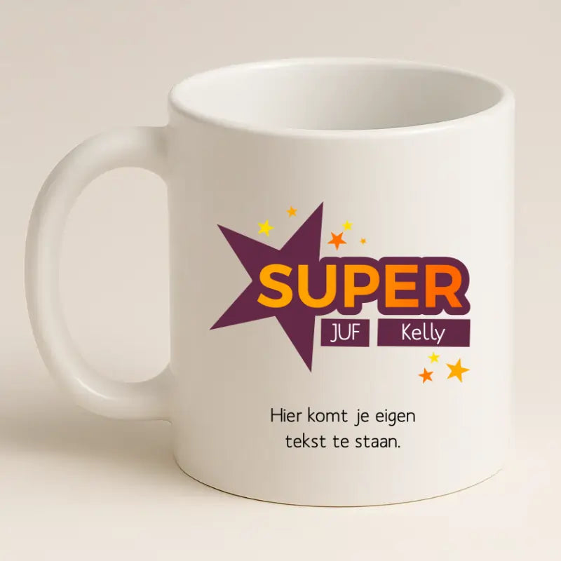 Super Juf Mok met Naam