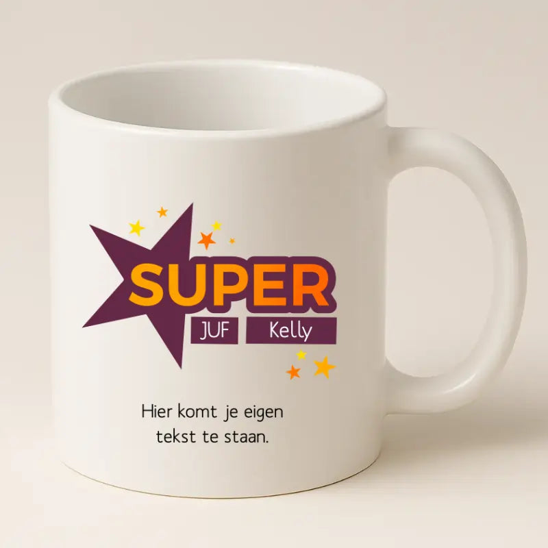 Super Juf Mok met Naam