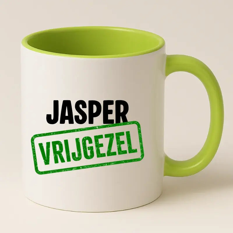 Vrijgezel Mok met Naam – Stempel