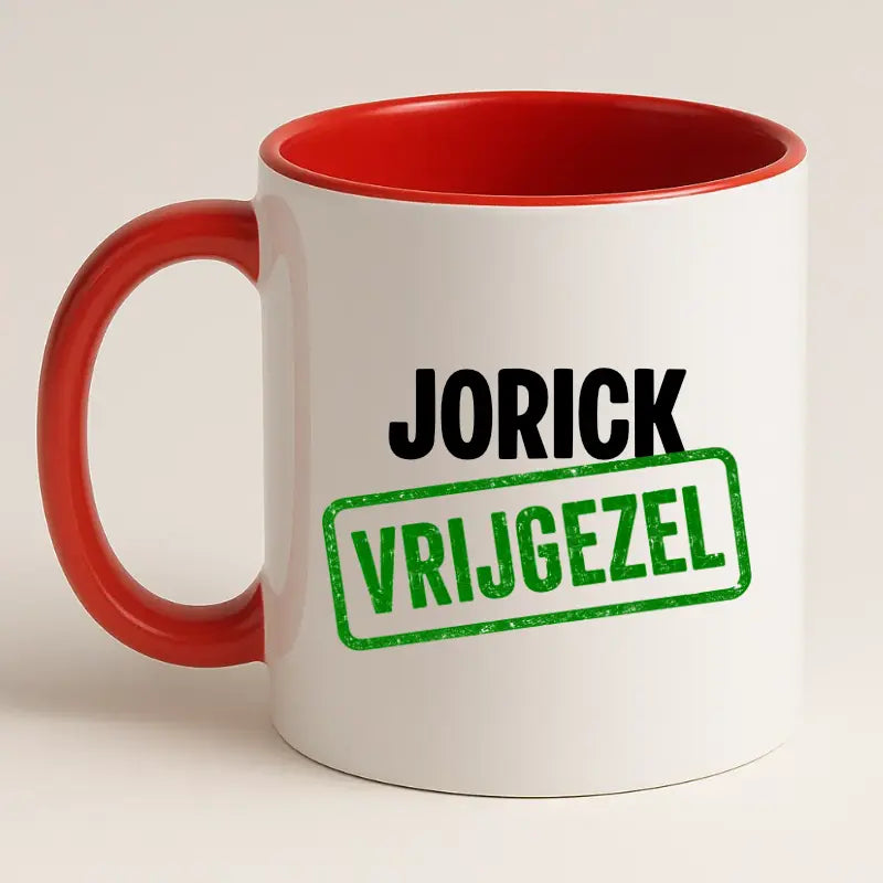 Vrijgezel Mok met Naam – Stempel