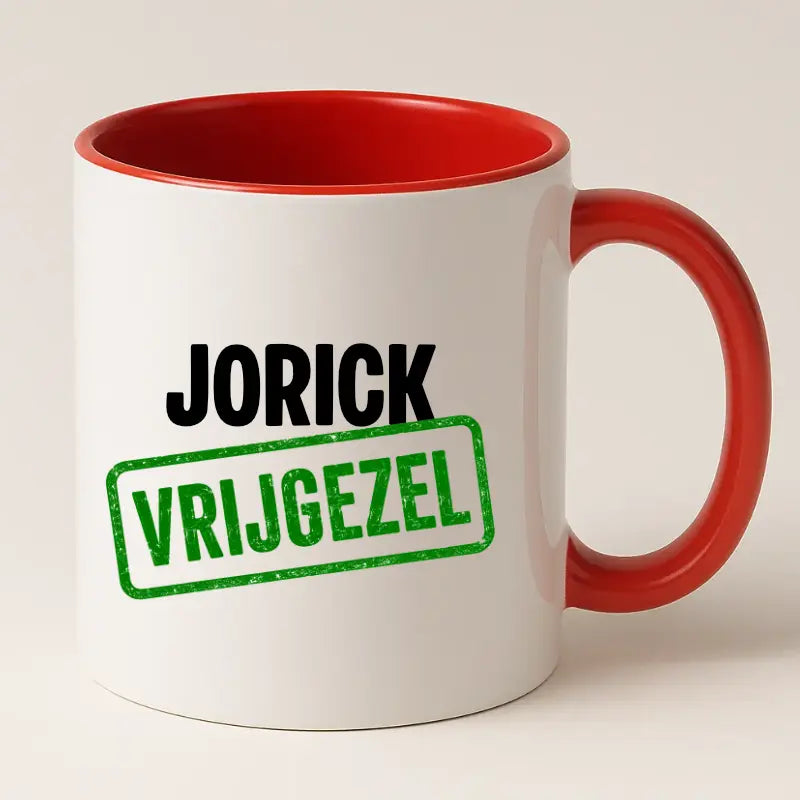 Vrijgezel Mok met Naam – Stempel