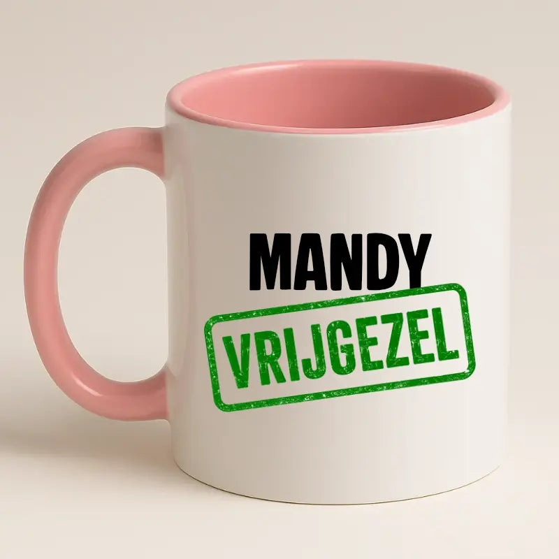 Vrijgezel Mok met Naam – Stempel