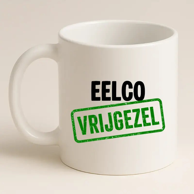 Vrijgezel Mok met Naam – Stempel