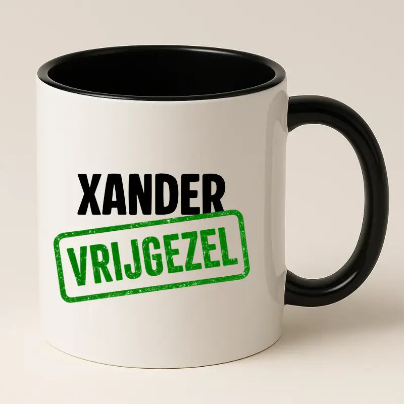 Vrijgezel Mok met Naam – Stempel