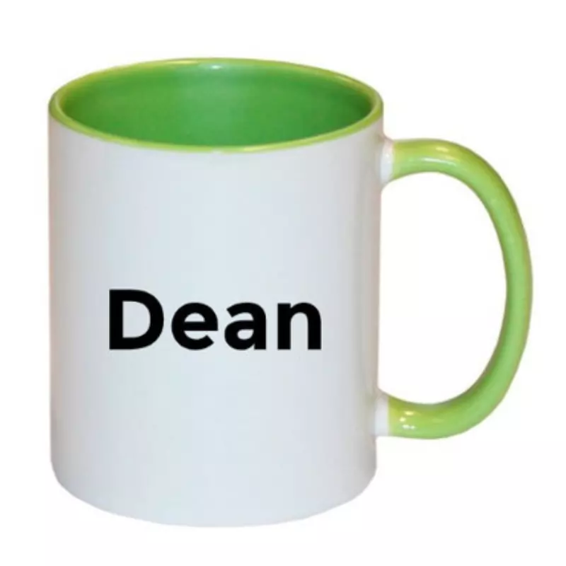 groene gepersonaliseerde mok