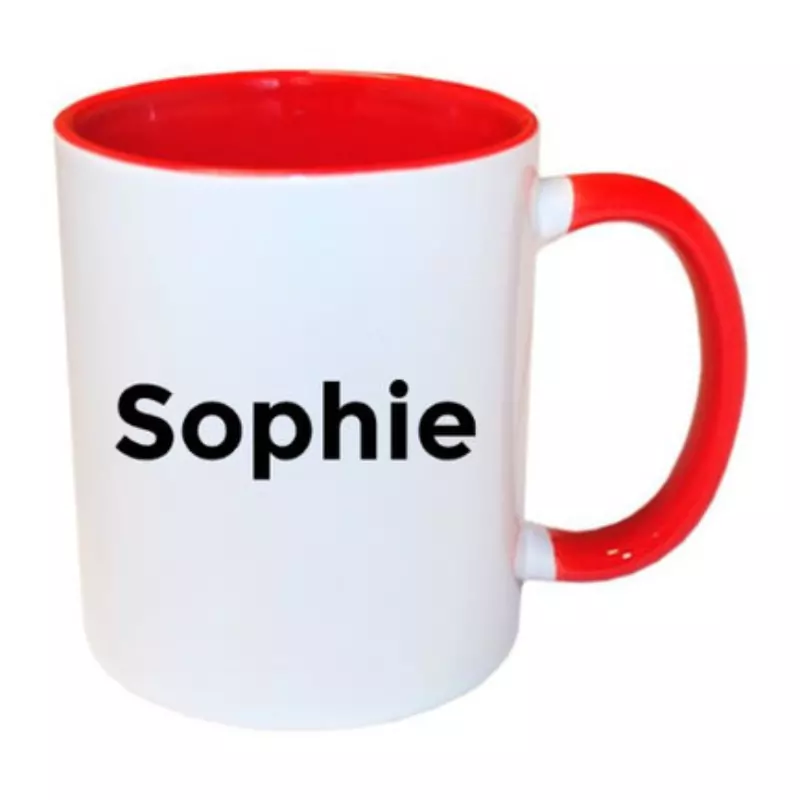 gepersonaliseerde rode mok