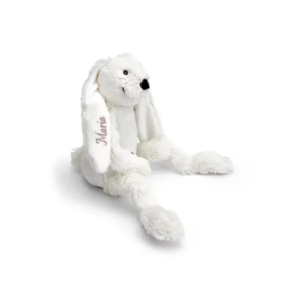 knuffel konijn met naam 38 cm geborduurd