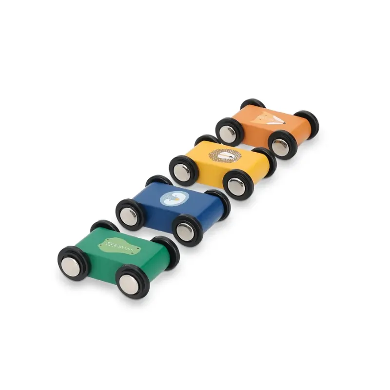 Autootjes houten racebaan