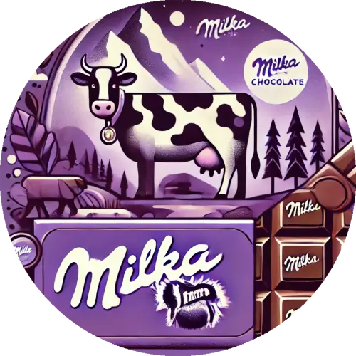 mok gevuld met milka chocolade