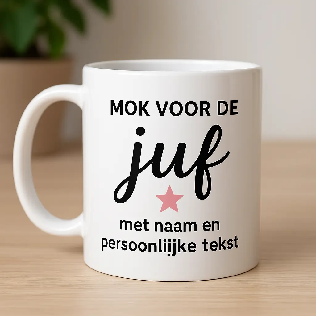 Mok voor de juf