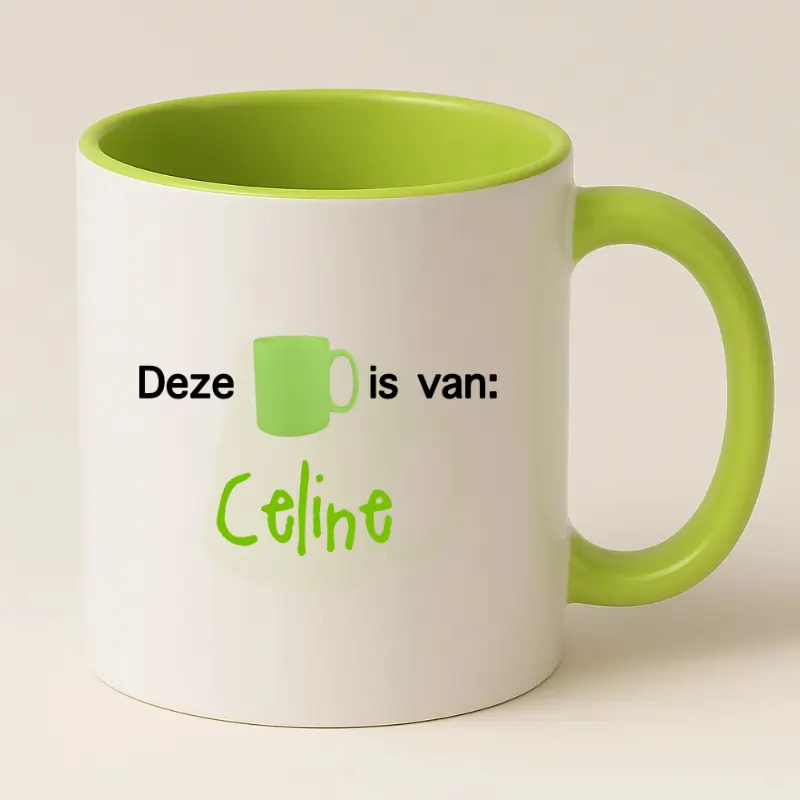 Deze mok is van ..... groen