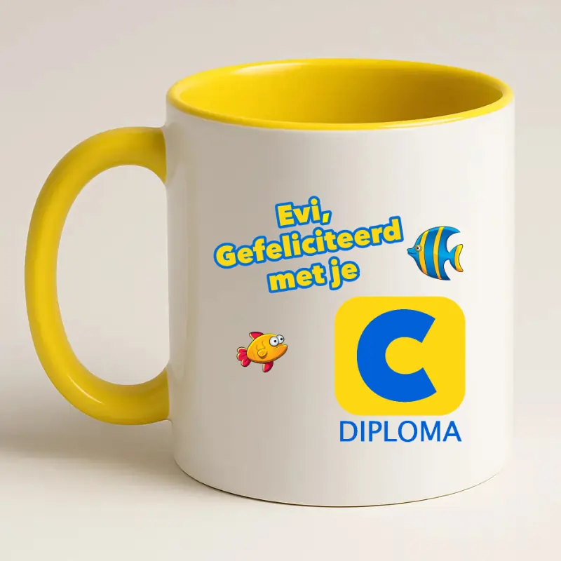 Zwemdiploma C Cadeau Gele Mok
