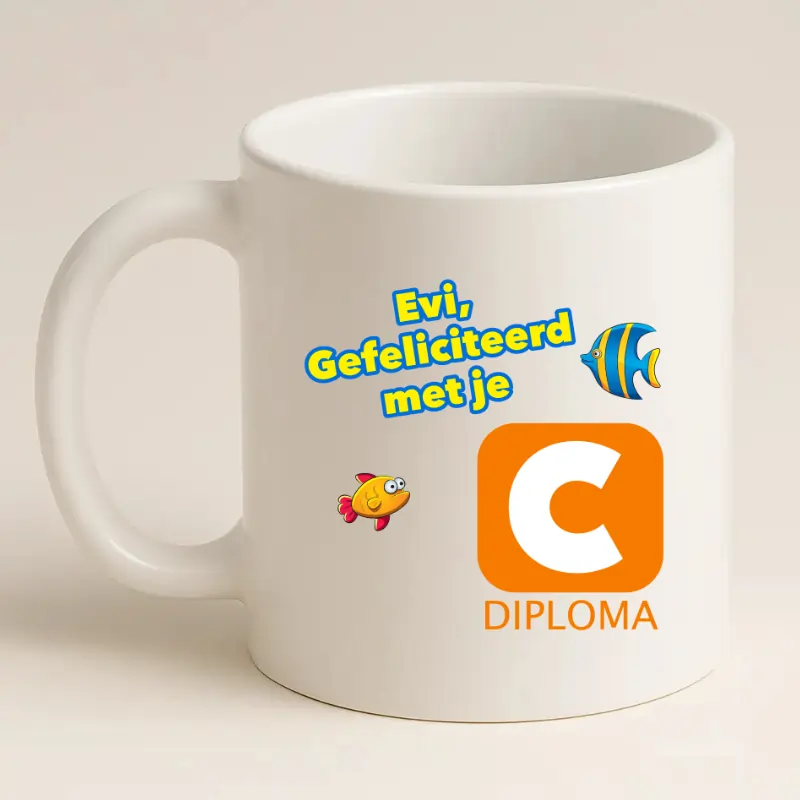Zwemdiploma C Cadeau Witte Mok