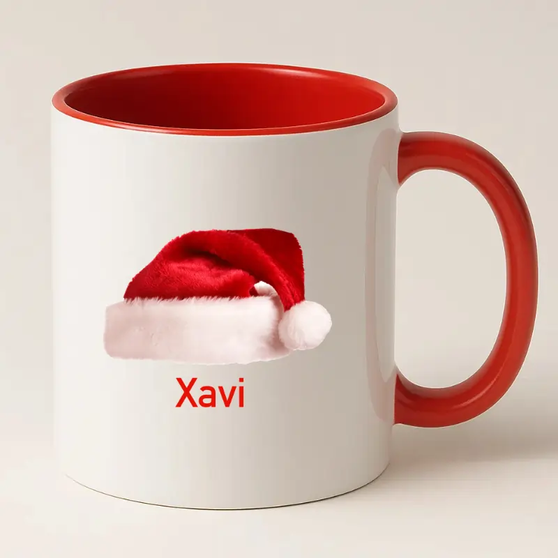 Rode Kerstmok met naam